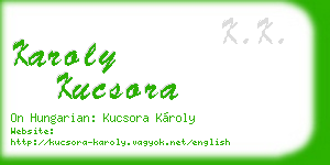 karoly kucsora business card